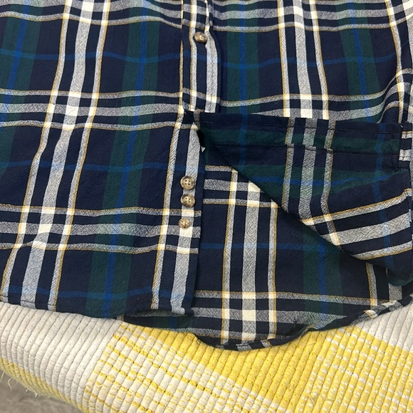 Pendleton Sir Men’s Medium Wool Button Down Long Sleeves Tartan Plaid Green - Picture 7 of 10